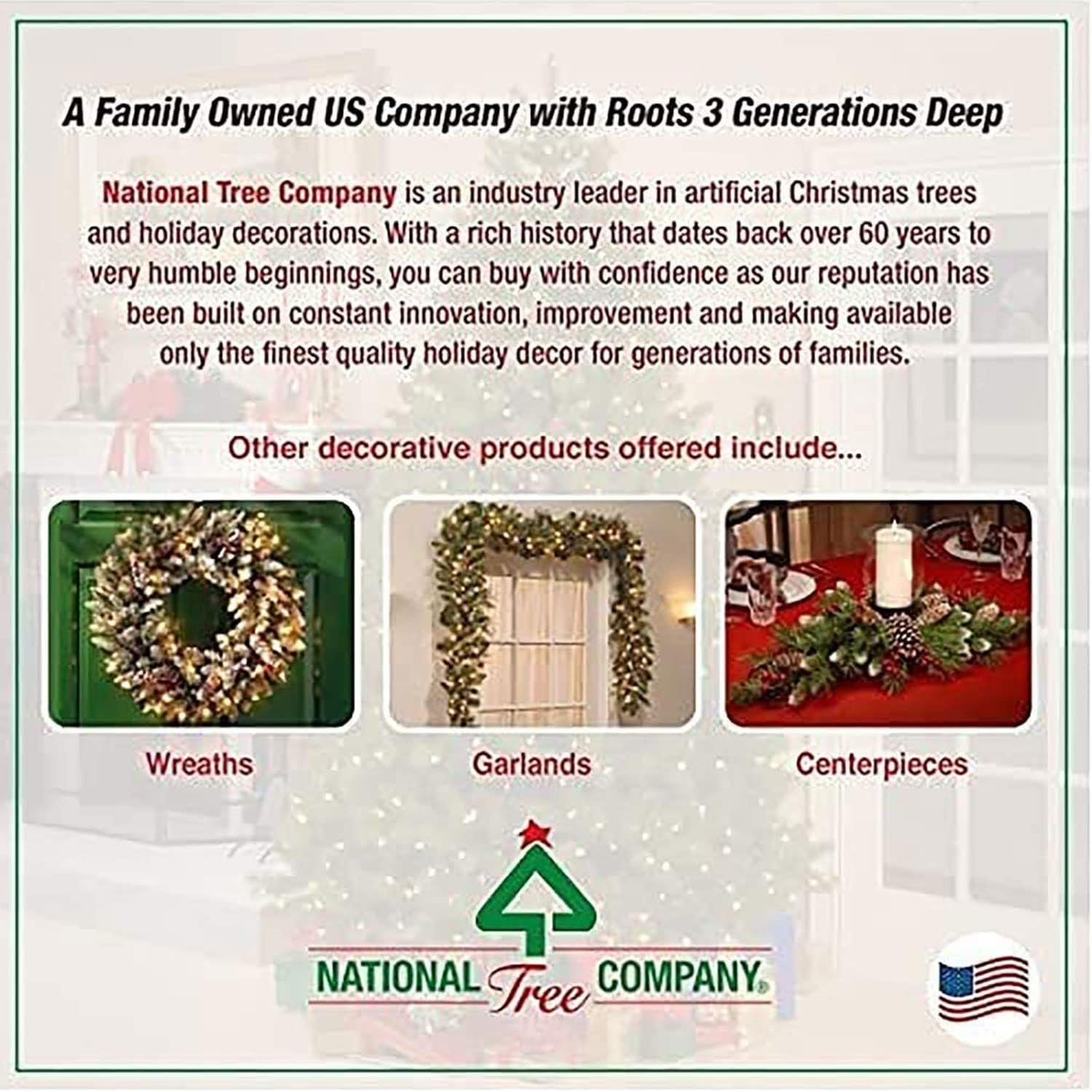 National Tree Company Pre-Lit Artificial Mini Christmas Tree, Green, Kincaid Spruce, White Lights, Includes Stand, 4 Feet - Image 6