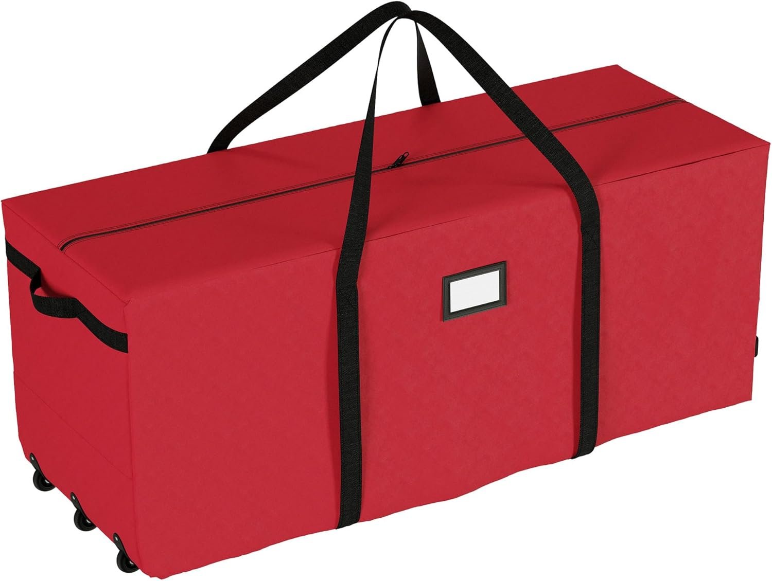 Rolling Christmas Tree Storage Bag - Holds 9-Foot Artificial Trees, Holiday Decorations, Inflatables, Garland, and More by Elf Stor (Red) - Image 2