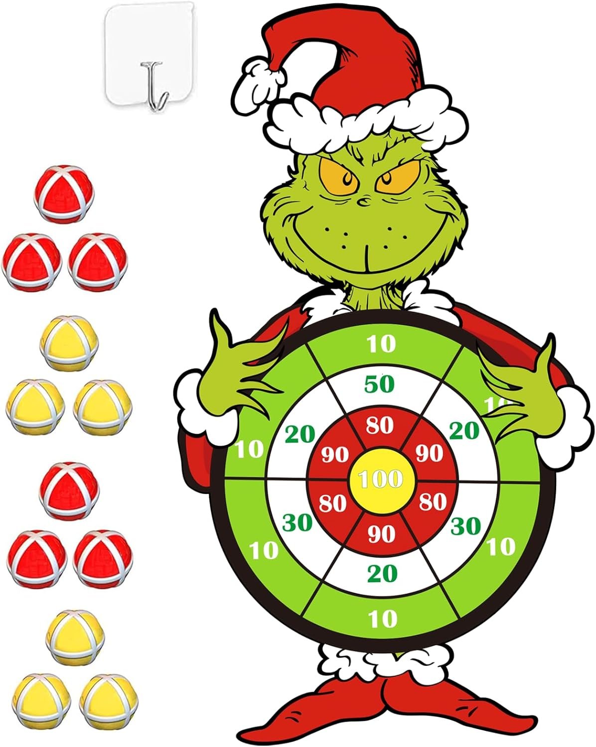 Large Dart Board for Kids with 12 Sticky Balls, 28 Inch Sport Games Indoor Outdoor Multi-Player Party Game - Image 2