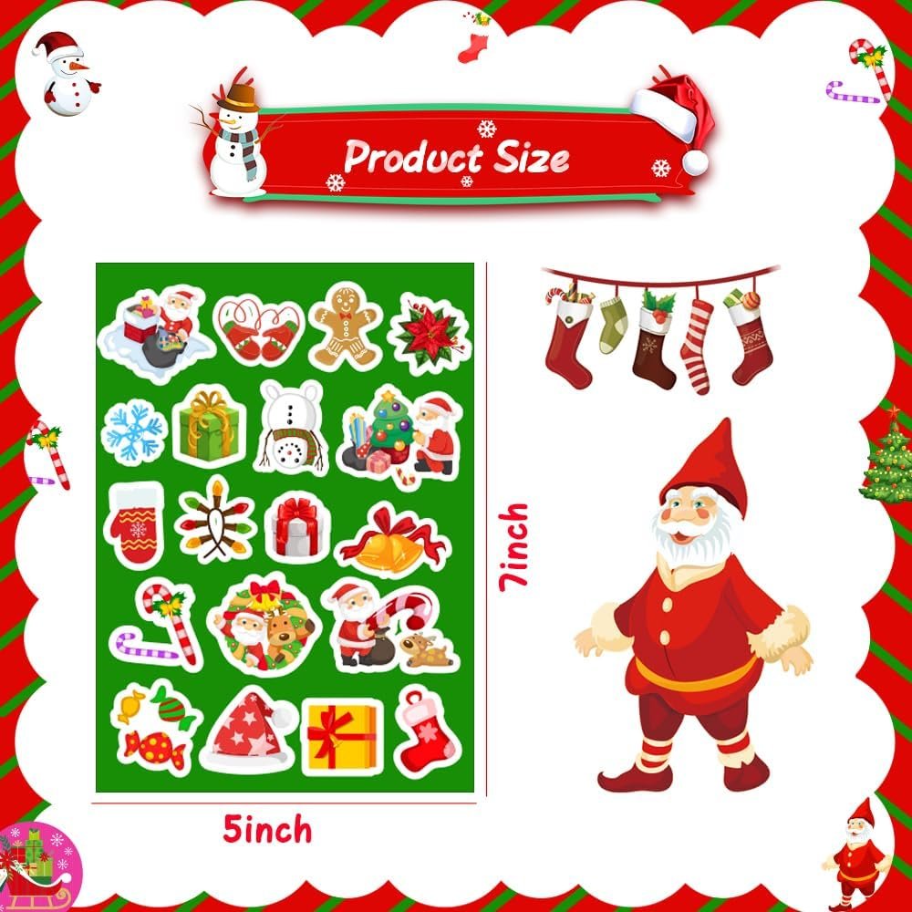 IMISHM 500 Pcs Christmas Stickers for Kids Cute Christmas Stickers Holiday Stickers for Kids Christmas Stickers for Crafts Christmas Stickers for Cards Boxes Envelope - Image 4