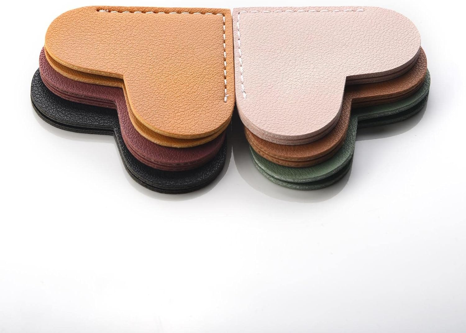 Leather Heart Bookmarks, Wayzton Corner Page Book Accessories for Women, Kids, Cute Handmade Reading Gifts - Image 8