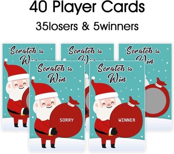 Christmas Scratch Off Cards, Christmas Party Scratch Off Game, Christmas Games For Party, Christmas Game Scratch Cards 40 Pcs, Christmas Party Games For Family, Xmas Scratch Off Cards Party Games - Image 3
