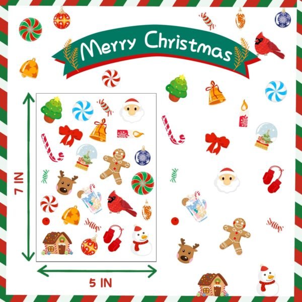 IMISHM 426pcs Christmas Stickers for Kids Christmas Ornament Stickers Christmas Stickers Bulk Holiday Stickers Christmas Stickers for envelopes Crafts Cards - Image 4