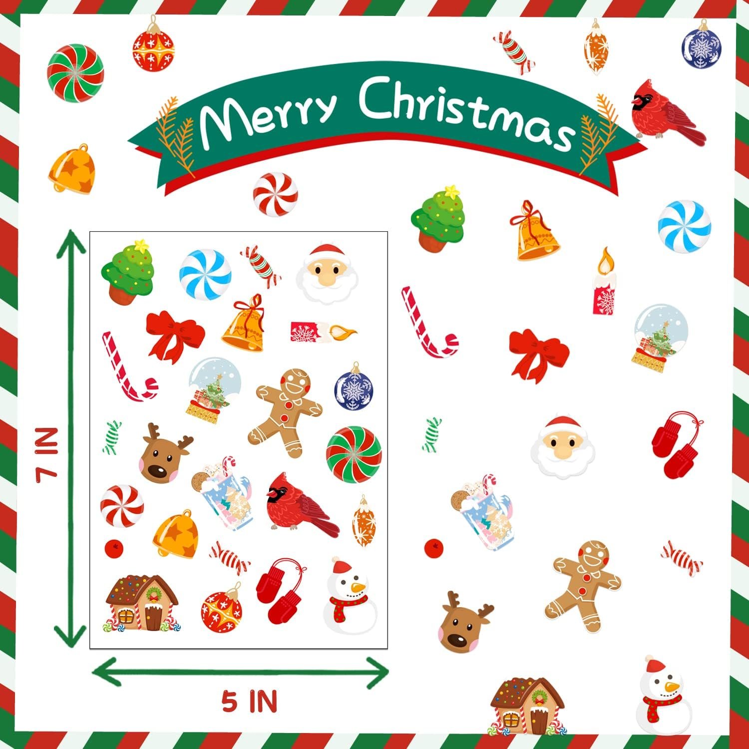 IMISHM 426pcs Christmas Stickers for Kids Christmas Ornament Stickers Christmas Stickers Bulk Holiday Stickers Christmas Stickers for envelopes Crafts Cards - Image 4