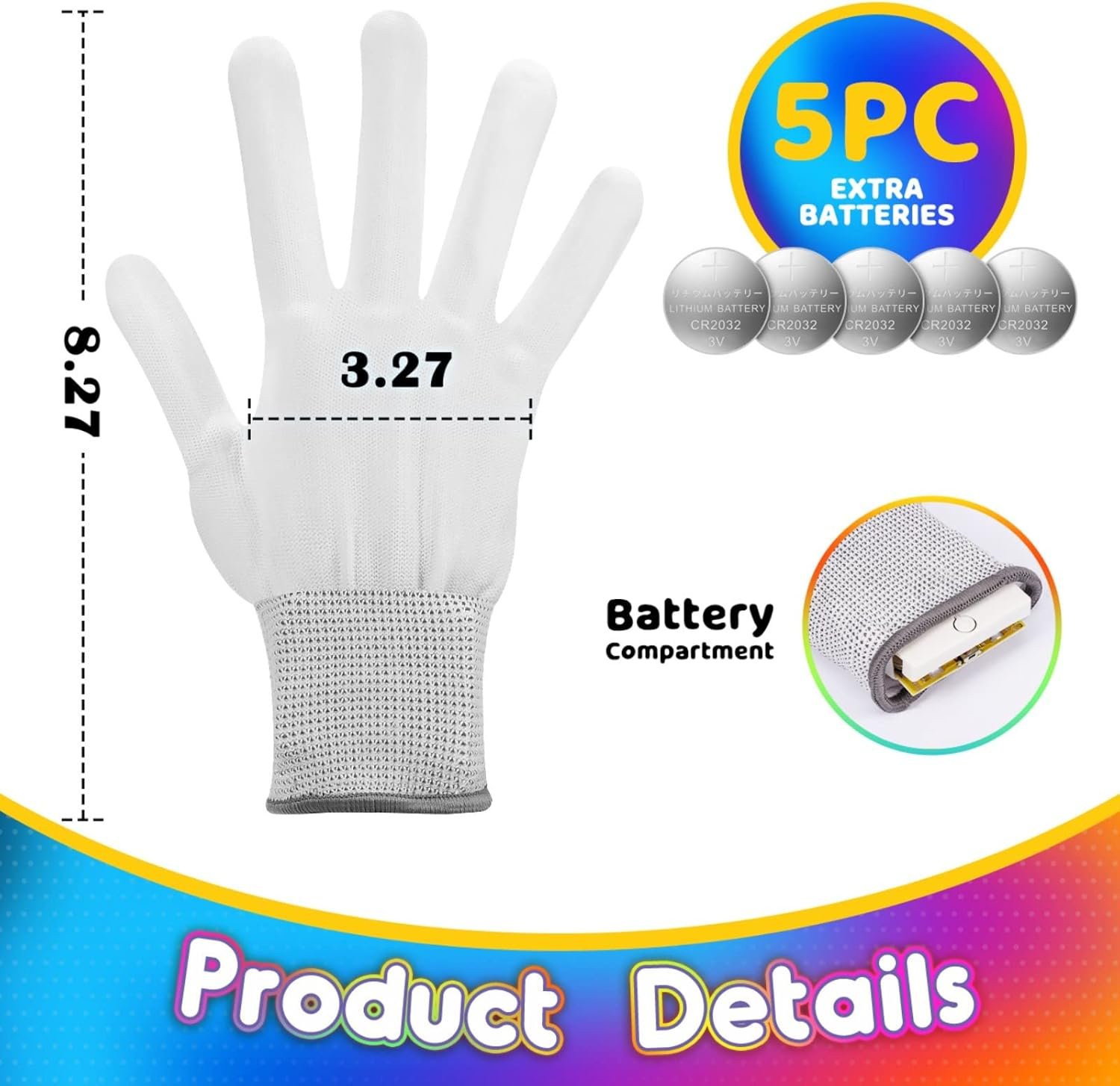 Cool Toys LED Gloves,Boys Toys Age 3-5 6-8 8-12 Year Old with 6 Flash Mode,Fun Toys Gifts for Halloween Christmas Birthday - Image 5