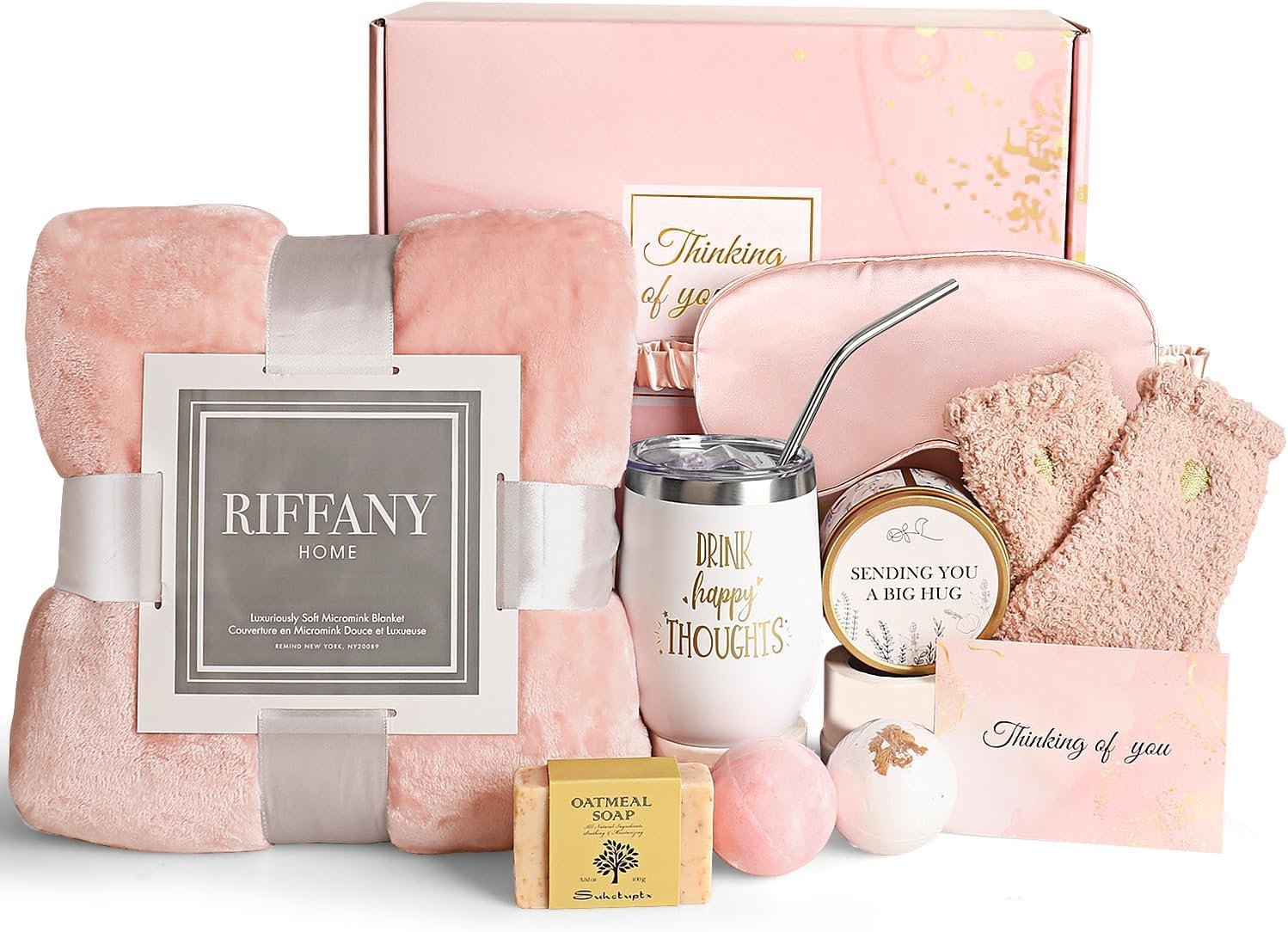 Birthday Gifts for Women, Self Care Gifts for Women, Gifts for Mom, Get Well Soon Care Package with Luxury Flannel Blanket, Christmas Relaxing Spa Box - Image 2