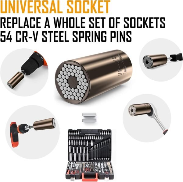 Lenski Stocking Stuffers for Adults Men, Super Universal Socket Gifts for Men, Christmas Gifts for Men, Mens Gifts for Dad Him Grandpa, Dad Gifts for Men Who Have Everything Cool Stuff Gadgets for Men - Image 4