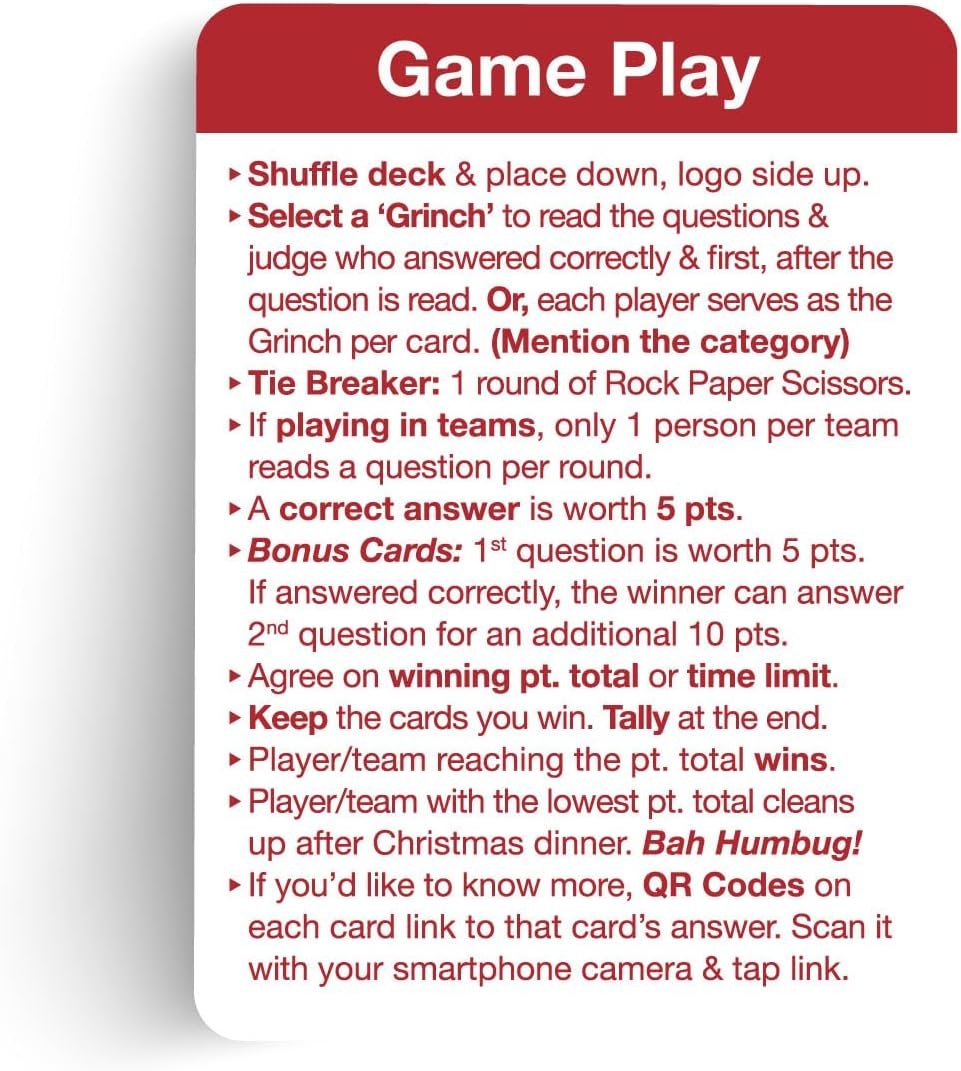 Ultimate Christmas Trivia Card Game - 110 Cards - 3 or More Players - Ages 8+ - Image 3