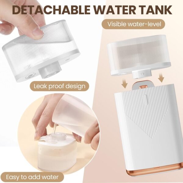 Portable Handheld Steam Garment Steamer Foldable: Effortless Wrinkle Clothes Steam Iron Removal 20-Second Fast Heat-up, 1200W, 120ml Water Tank for Home & Travel (120V Only, Not for Europe) - Image 8