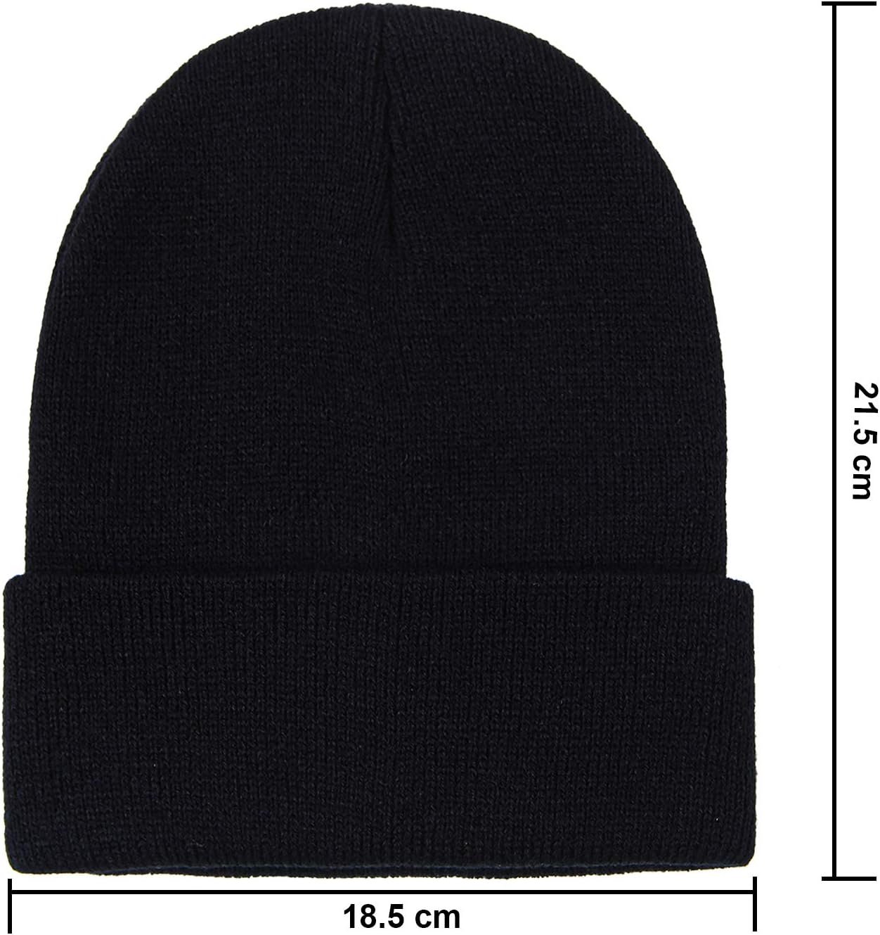 Cooraby Winter Beanie Cap Warm Knit Cuff Skull Beanie Caps for Men or Women - Image 4