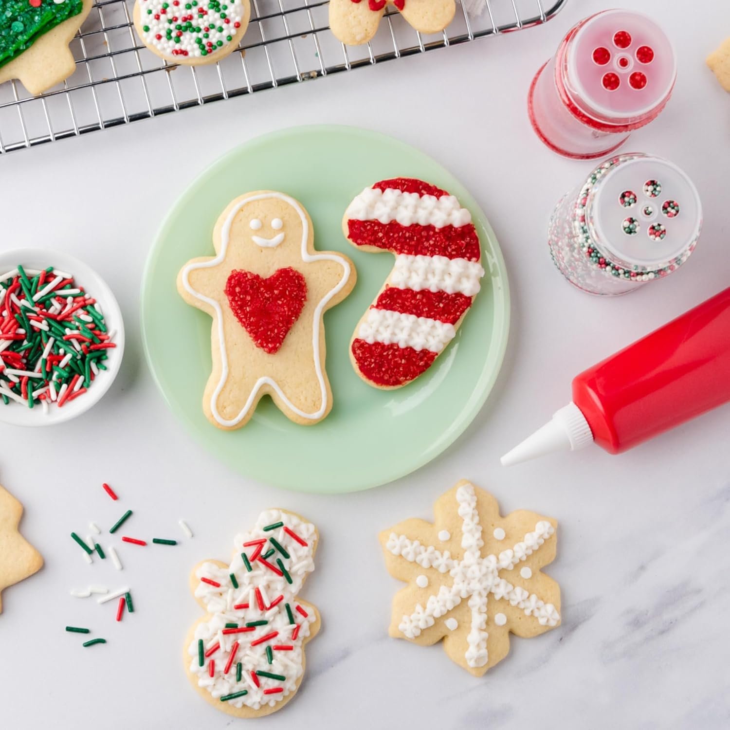 Sweets Indeed, Christmas Sprinkles, 4 Pack, Holiday Edible Sprinkle Mix, Perfect for Cake Decorations, Baking, Ice Cream, Cookies, Cupcake Topper (Christmas) - Image 8