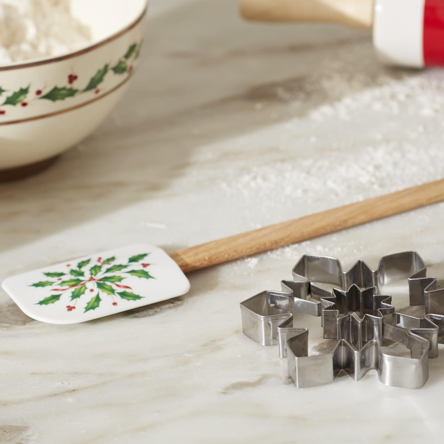 Lenox 893496 Holiday Spatula with Snowflake Cookie Cutter - Image 4