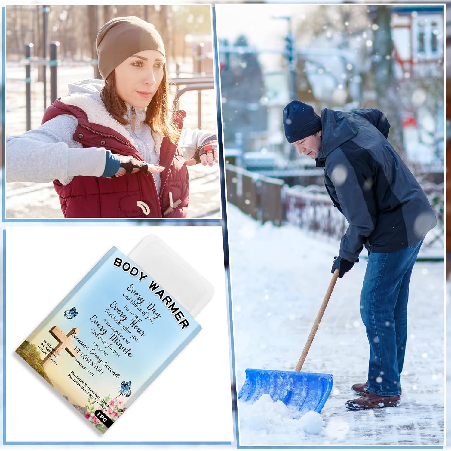 48 Pcs Christmas Body Warmers Gifts Bulk Bible Body Warmers for Cold Weather Disposable Adhesive Christian Body Warmers Homeless Gifts Hand Warmers Patch for Homeless Employee Appreciation Gifts - Image 7