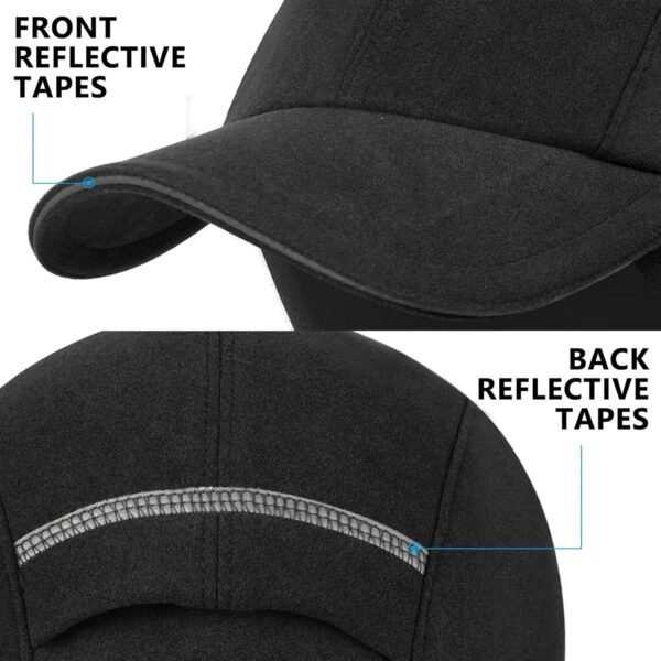 GADIEMKENSD Women's Winter Reflective Fleece Ponytail Hat with Drop Down Ear Warmer - Image 6