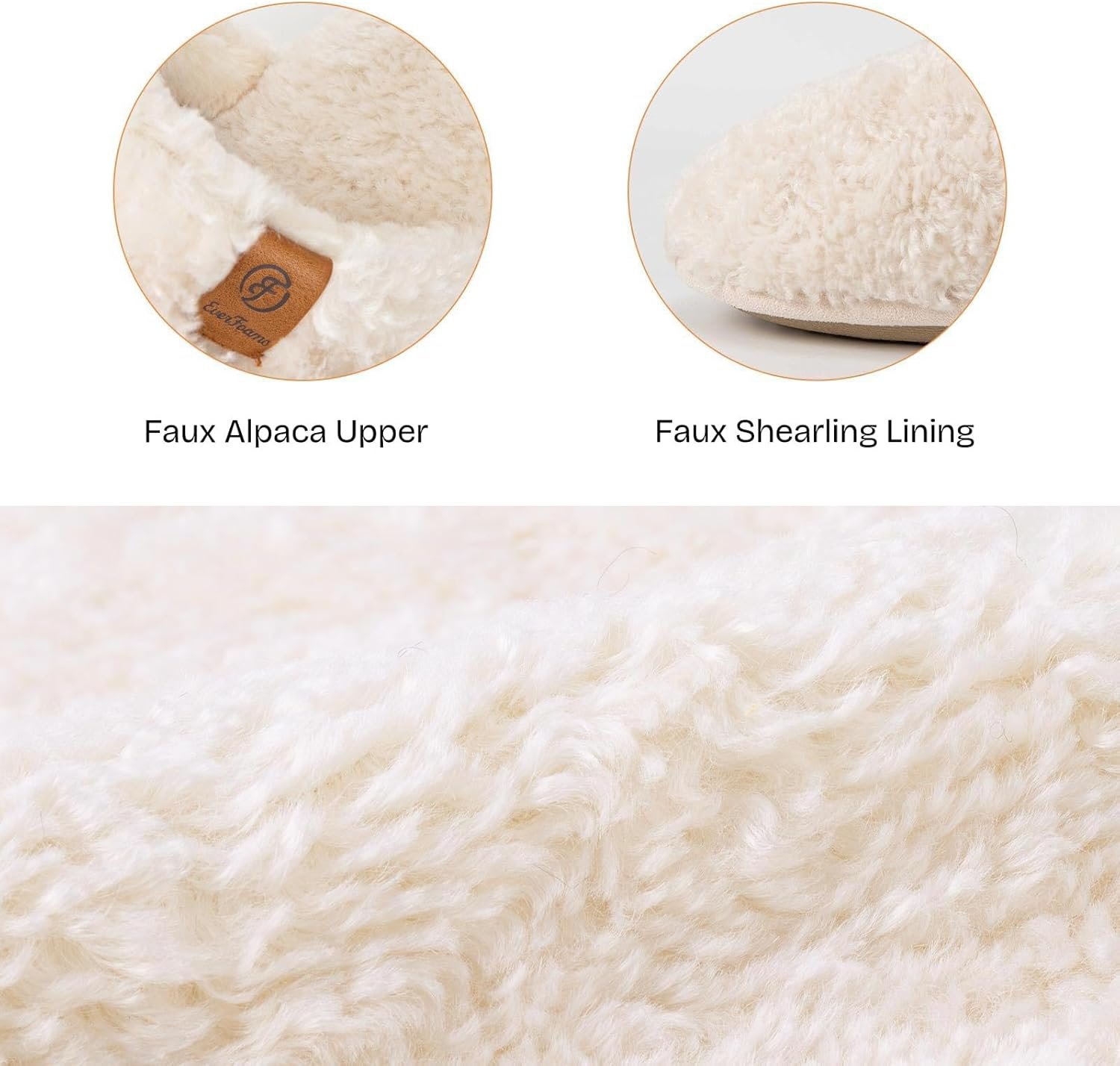 EverFoams Women's Fuzzy Slip-on Slippers Warm Cozy Soft Lightweight Memory Foam Indoor House Shoes - Image 5