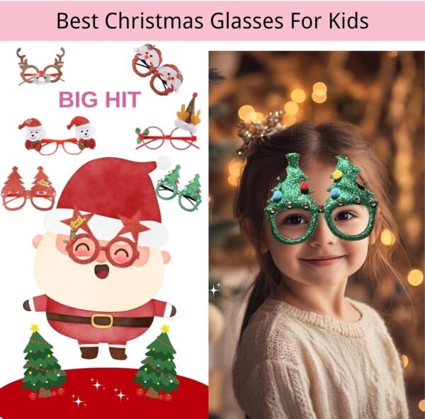 16 PCS Christmas Holiday Glasses for Kids & Adults ,Cute Christmas Glasses Frames,Fun Christmas Party Favors Festive Decorations & Trinkets , Perfect for Goodie Bag Stuffers ，best Photos booth - Image 4