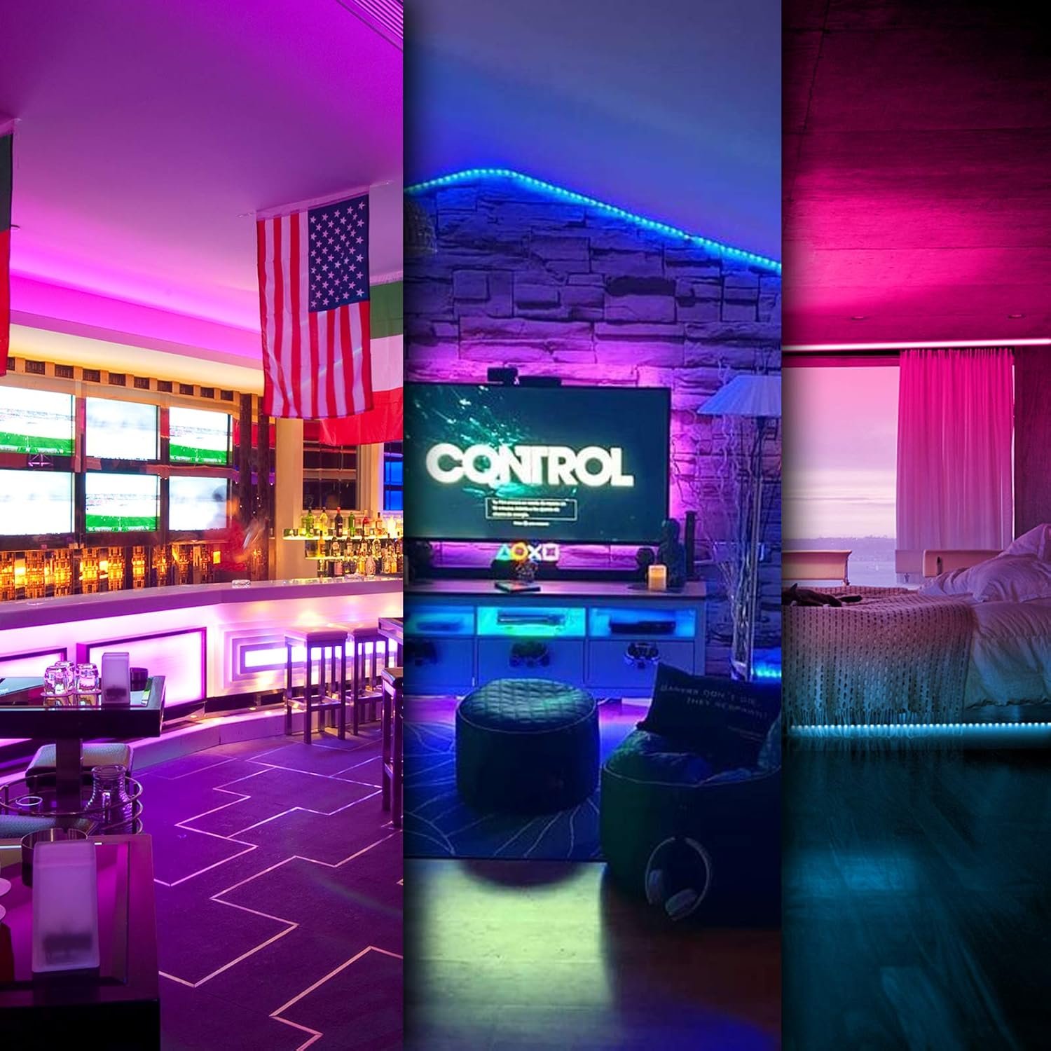 DAYBETTER Led Strip Lights 100 ft Smart with App Remote Control, 5050 RGB for Bedroom, Living Room, Home Decoration, Music Sync Color Changing for Room Party(2 Rolls of 50 ft) - Image 7
