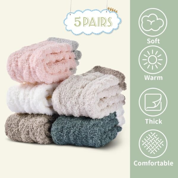 Clothirily Fuzzy Socks for Women, Womens Fluffy Socks, Winter Soft Cozy Socks Fuzzy Slipper Socks for Women - Image 5