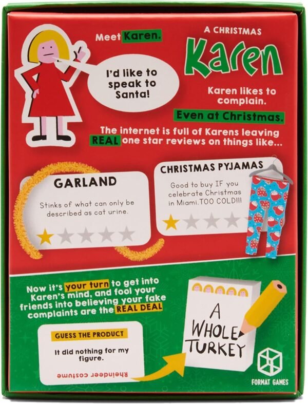 A Christmas Karen Party Game - Festive Bluffing Game with One-Star Reviews! Hilarious Game for Family Game Night, Ages 14+, 3-10 Players, 20-30 Minute Playtime, Made - Image 3