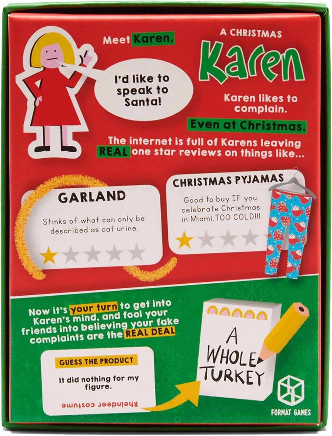 A Christmas Karen Party Game - Festive Bluffing Game with One-Star Reviews! Hilarious Game for Family Game Night, Ages 14+, 3-10 Players, 20-30 Minute Playtime, Made - Image 3