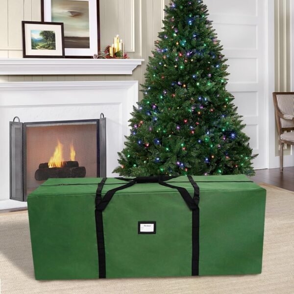 AerWo Christmas Tree Storage Bag Extra Large Christmas Storage Containers, Fits Up to 7.5 Ft Artificial Trees Heavy Duty 600D Oxford Xmas Holiday Tree Bag with Durable Handles & Dual Zipper 50in x - Image 6