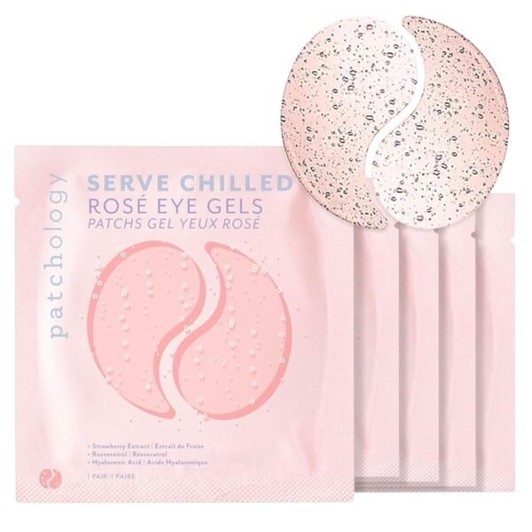Patchology Hydrating Under Eye Patches for Dark Circles, Serve Chilled Hyaluronic Acid Serum Under Eye Mask protects and softens skin, Rose Eye Mask Skincare Treatment (5 Pairs) - Image 2