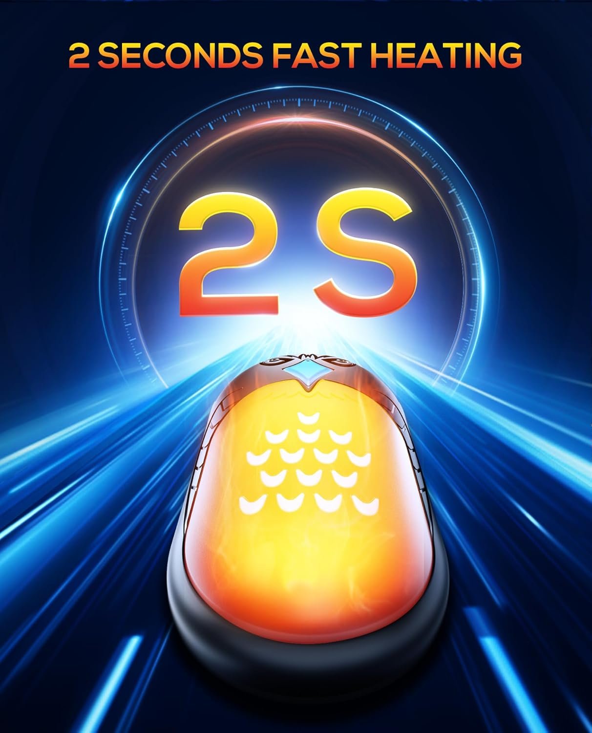 Hand Warmers Rechargeable, 2 Pack 6000mAh Electric Portable Heater, 20 Hrs Long Heating Hot Pockets Hand Warmer, Hunting Gear, Gifts for Women, Men, Raynauds, Camping, Golf, Outdoors - Image 3