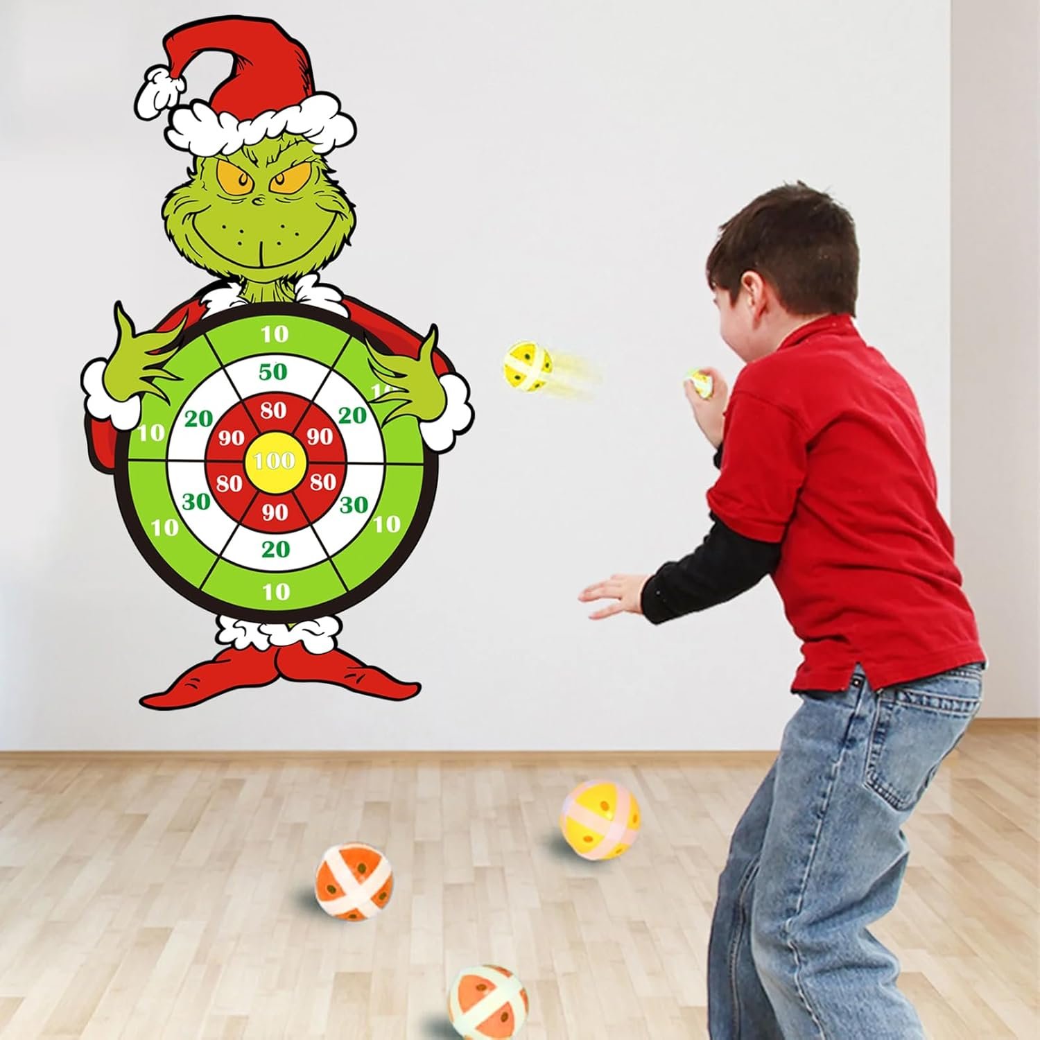 Large Dart Board for Kids with 12 Sticky Balls, 28 Inch Sport Games Indoor Outdoor Multi-Player Party Game - Image 5