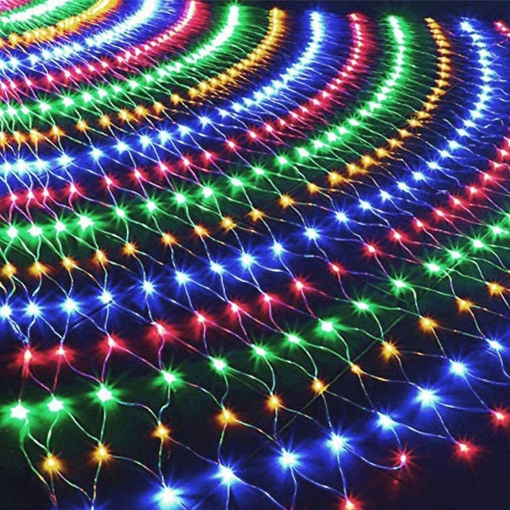 kemooie 198 LED Christmas Net Lights, 9.8FT x 6.6FT Plug in Mesh Lights, Connectable 8 Twinkle Modes Waterproof String Lights for Garden Bush Window Christmas Decorations (Multicolor) - Image 4