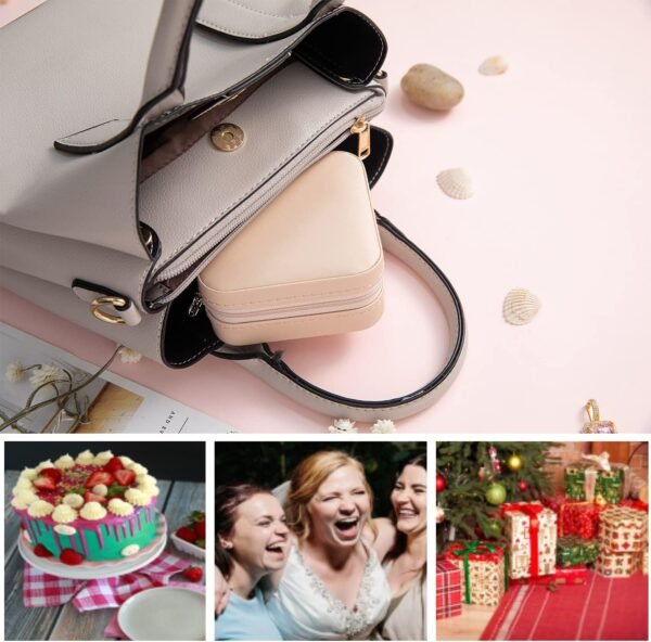 KElofoN Travel Jewelry Case and Organizer with Mirror - Gift for Women and Girls - Image 8