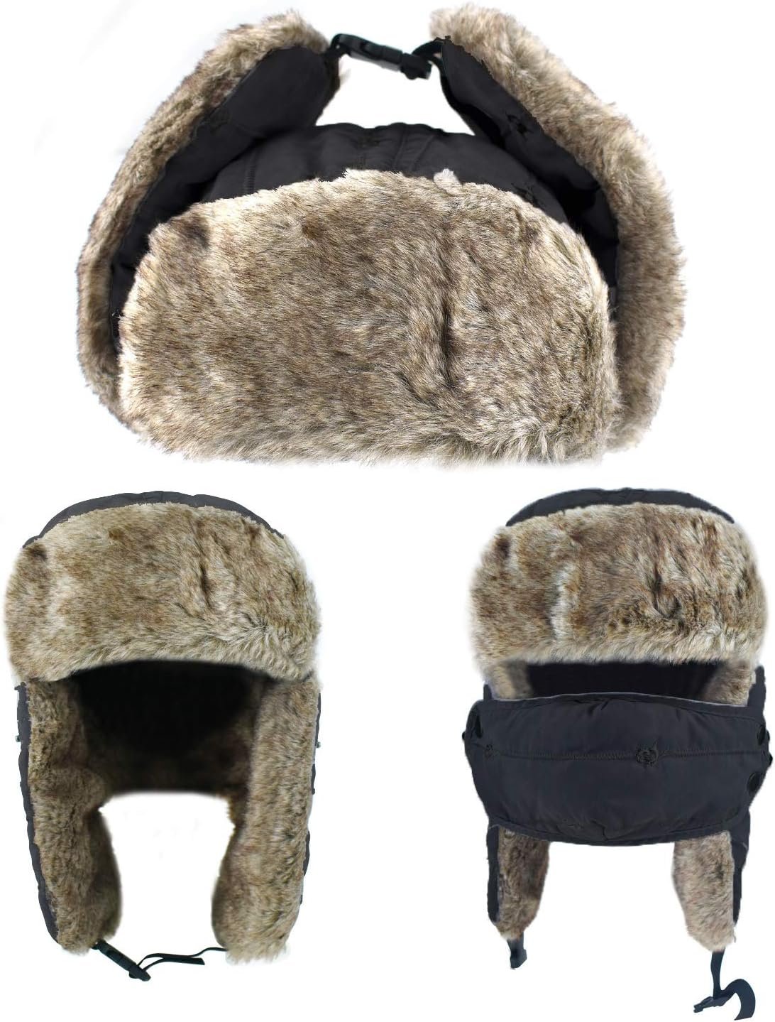 BROTOU Trapper Hat, Winter Warm Trooper Hats with Ear Flaps and Mask, Winter Hat for Men/Women, Fur Lined Ushanka Hat - Image 4