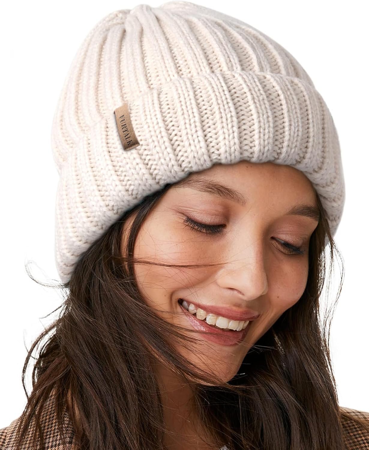FURTALK Winter Hats for Women Fleece Lined Beanie Knit Chunky Womens Snow Cap - Image 2