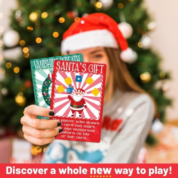 56 Sheets Christmas Bingo Game, 32 Players Christmas Bingo Cards for Kids Adults Christmas Party Game for Family Large Group Winter Holiday Party Favor Kids Bingo - Image 7