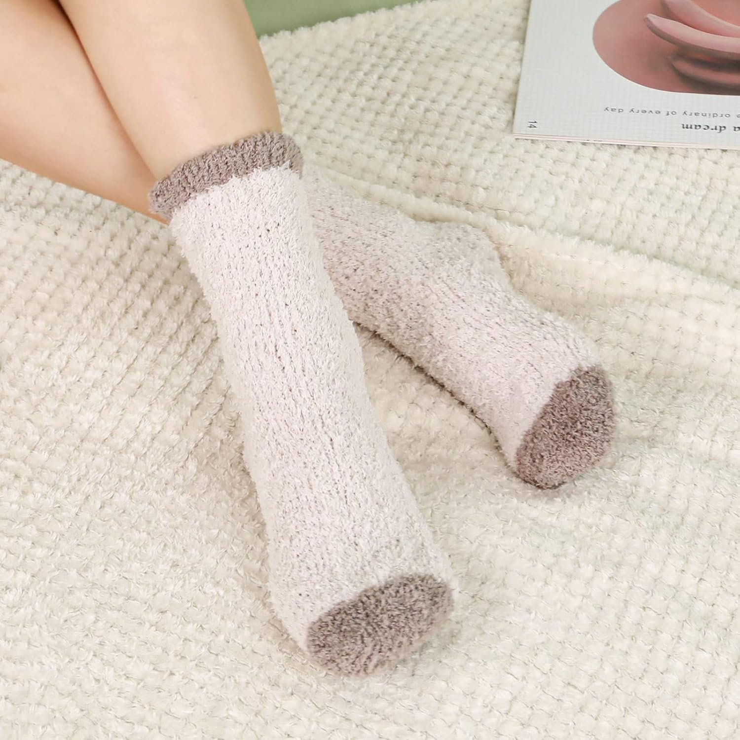 Clothirily Fuzzy Socks for Women, Womens Fluffy Socks, Winter Soft Cozy Socks Fuzzy Slipper Socks for Women - Image 8