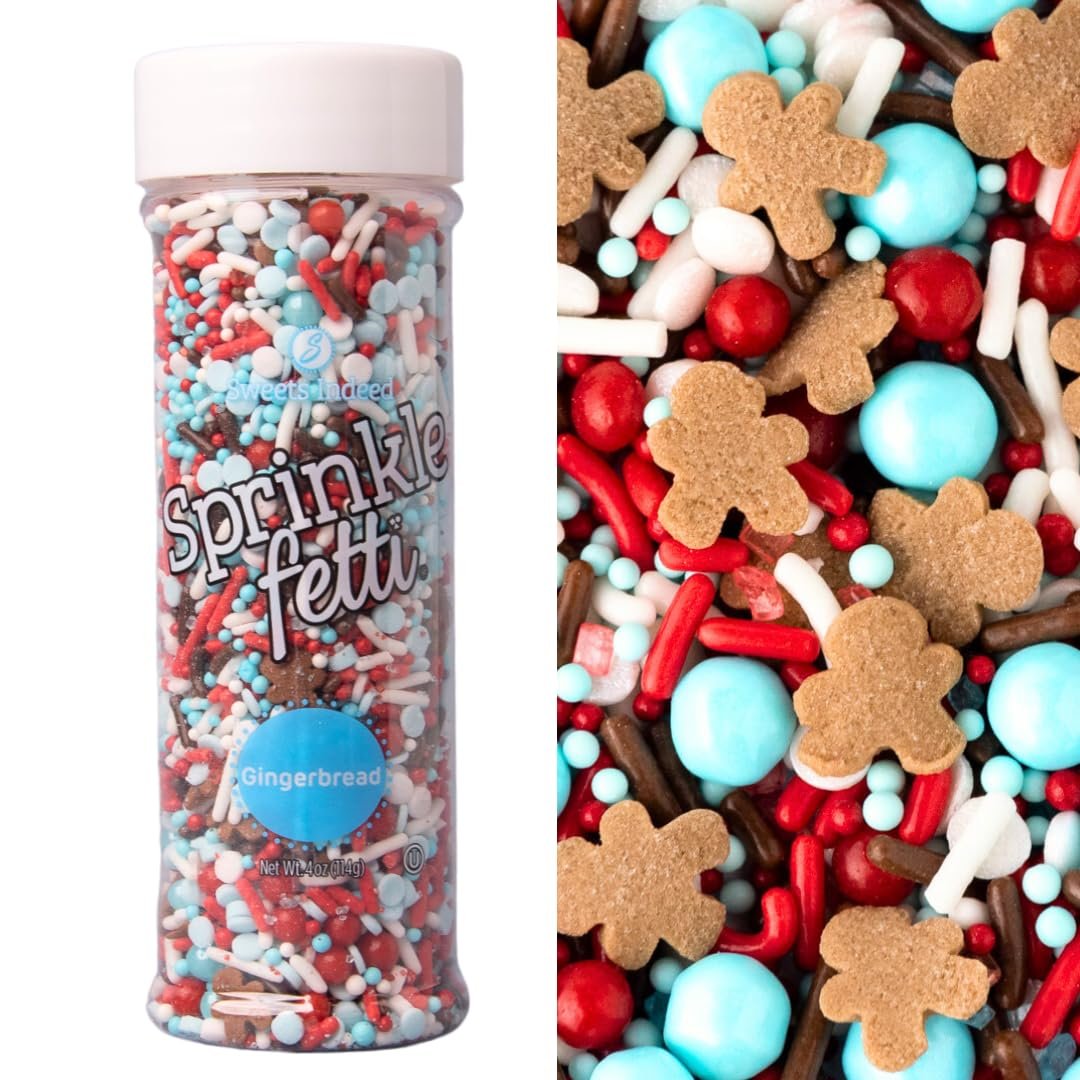 Sweets Indeed Sprinkles, Gingerbread Edible Sprinkle Mix, Perfect for Cake Decorations, Baking, Ice Cream, Cookies, Cupcake Topper 4 ounces - Image 2
