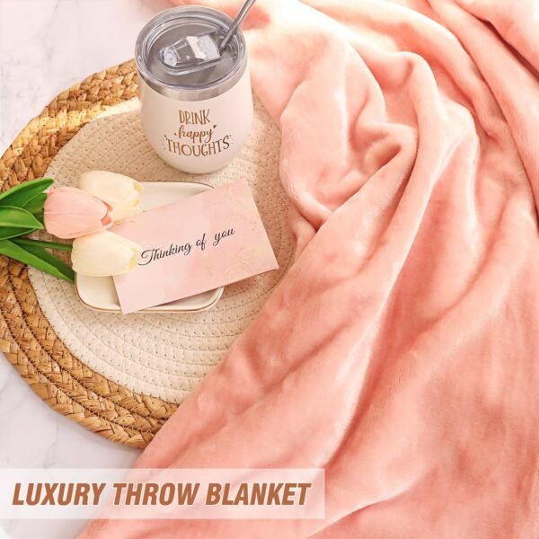 Birthday Gifts for Women, Self Care Gifts for Women, Gifts for Mom, Get Well Soon Care Package with Luxury Flannel Blanket, Christmas Relaxing Spa Box - Image 4