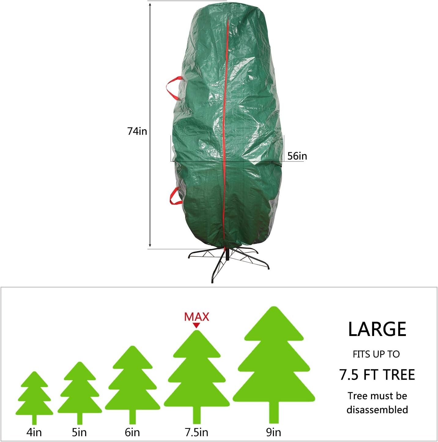 Sattiyrch Upright Christmas Tree Storage Bag – Tear Proof Material for Extra Durability – Holds up to 7.5 Foot Assembled Trees - Image 7
