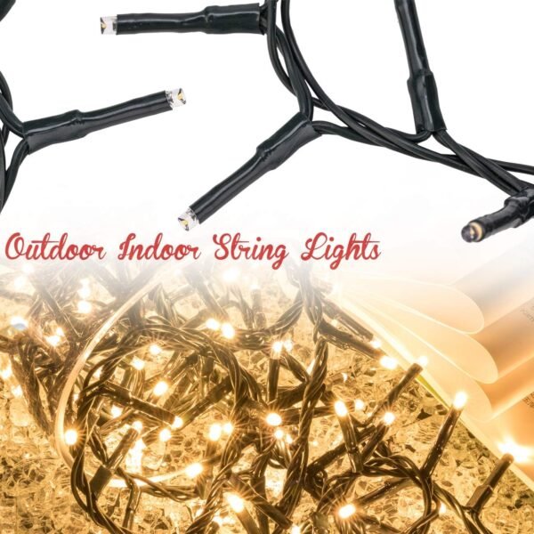 500 LED 49ft Christmas Cluster Lights Christmas String Lights Decoration Lights for Christmas Home Garden Wedding Party Xmas Tree Bedroom Indoor Outdoor Decor (Warm White) - Image 8