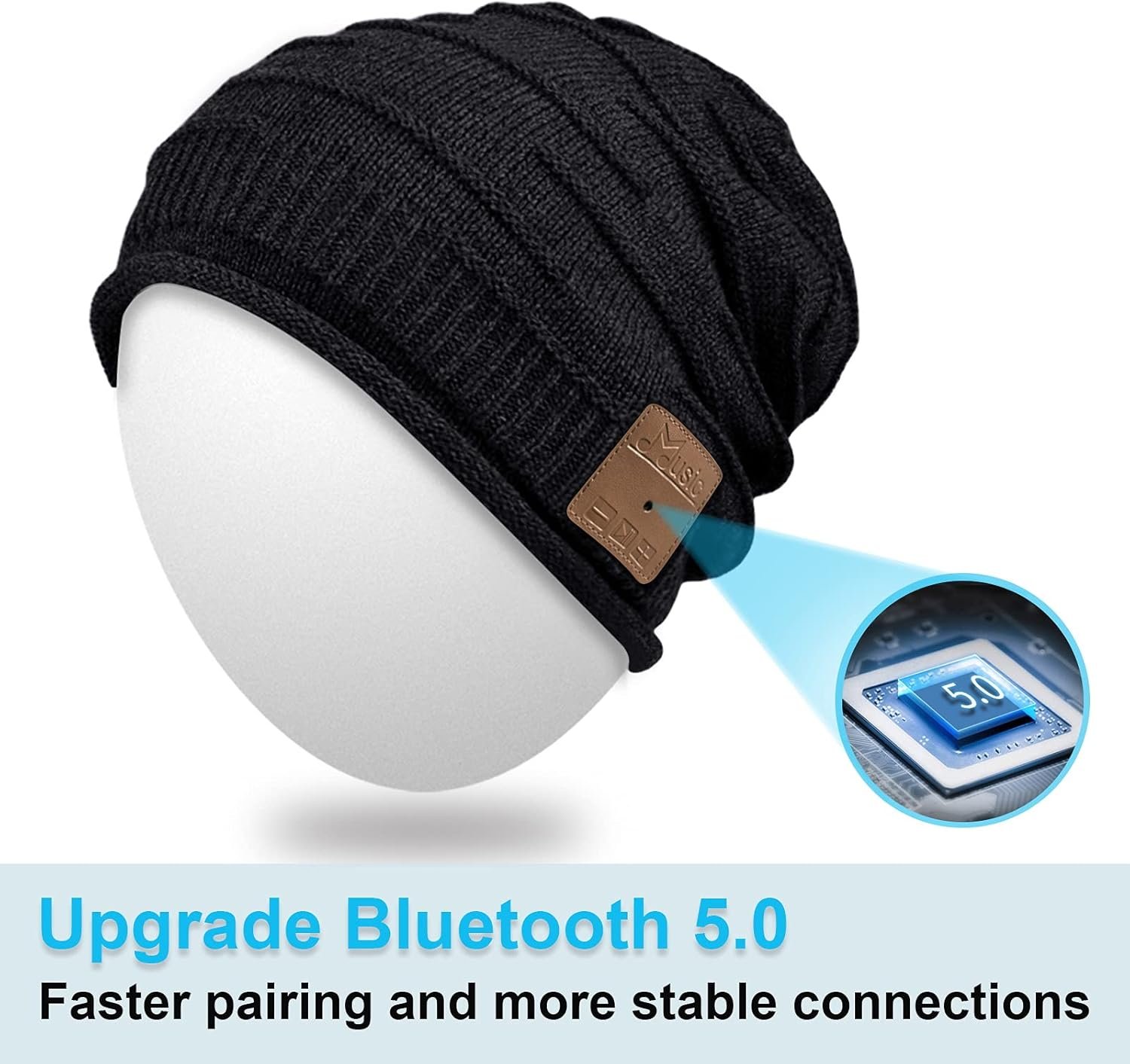 Mydeal Bluetooth Beanie Hat Cap with Stereo Speaker Headphones for Outdoor Sports Skiing Snowboard Skating Jogging - Image 4