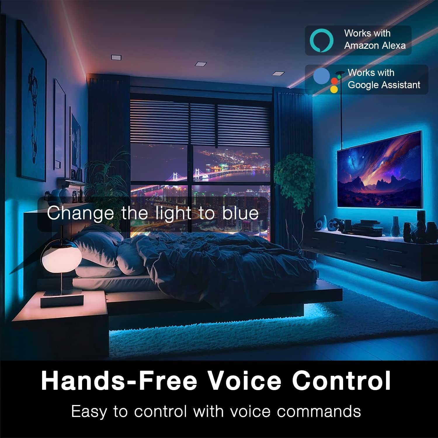 DAYBETTER Smart WiFi Led Lights 100ft, Tuya App Controlled Led Strip Lights, Work with Alexa and Google Assistant, Timer Schedule, Color Changing Led Lights for Bedroom Party Kitchen - Image 3
