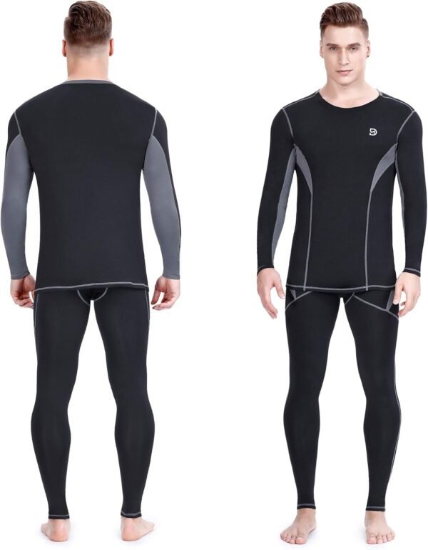 Men's Thermal Underwear Fleece Lined Performance Fleece Tactical Sports Shapewear Thermal Set - Image 7