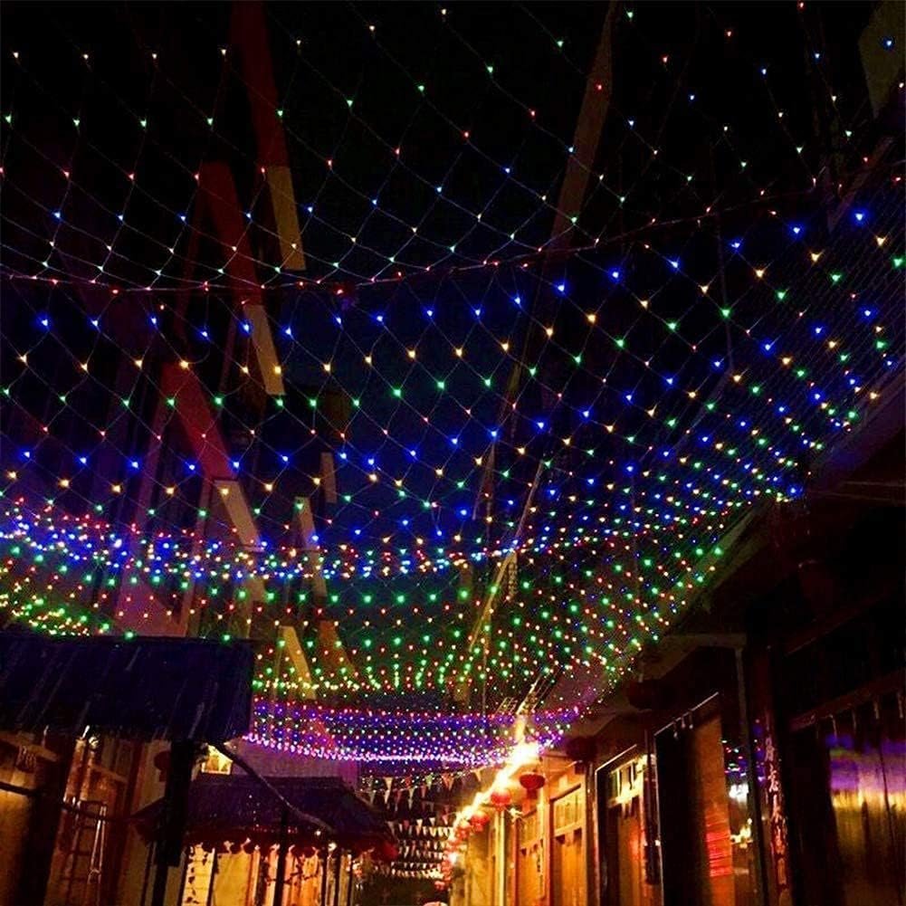 kemooie 198 LED Christmas Net Lights, 9.8FT x 6.6FT Plug in Mesh Lights, Connectable 8 Twinkle Modes Waterproof String Lights for Garden Bush Window Christmas Decorations (Multicolor) - Image 5