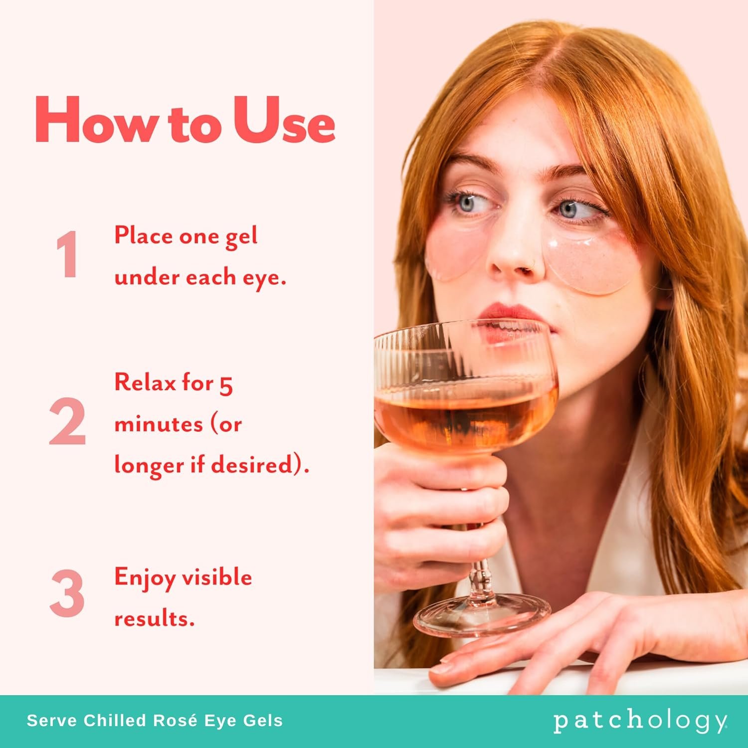 Patchology Hydrating Under Eye Patches for Dark Circles, Serve Chilled Hyaluronic Acid Serum Under Eye Mask protects and softens skin, Rose Eye Mask Skincare Treatment (5 Pairs) - Image 6