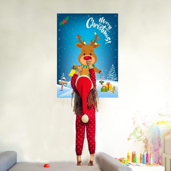 Christmas Party Games for Kids Pin The Nose On The Deer Kids Christmas Games for Party Christmas Activities for Families Pin The Nose On The for Adults Christmas Games - Image 6