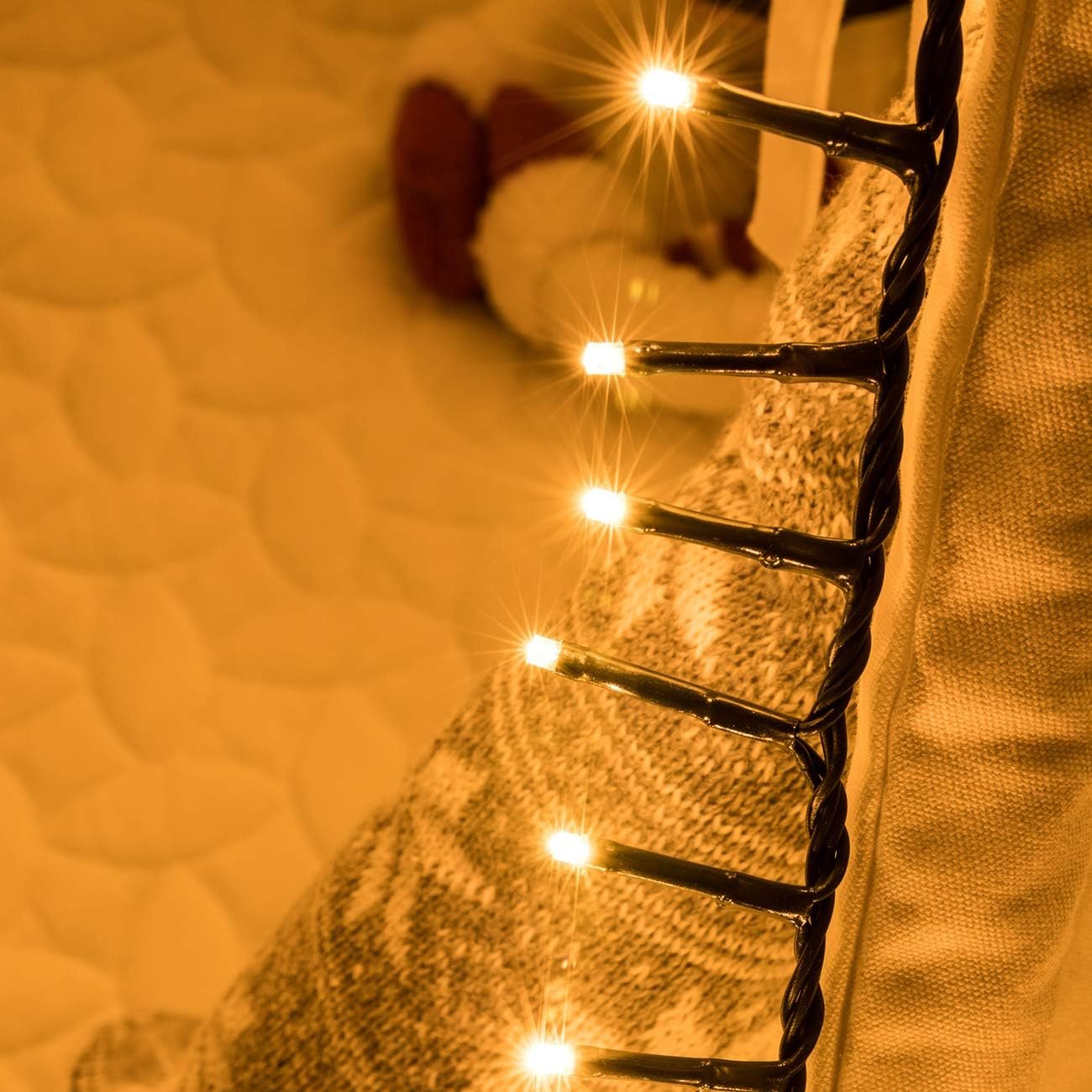 500 LED 49ft Christmas Cluster Lights Christmas String Lights Decoration Lights for Christmas Home Garden Wedding Party Xmas Tree Bedroom Indoor Outdoor Decor (Warm White) - Image 4