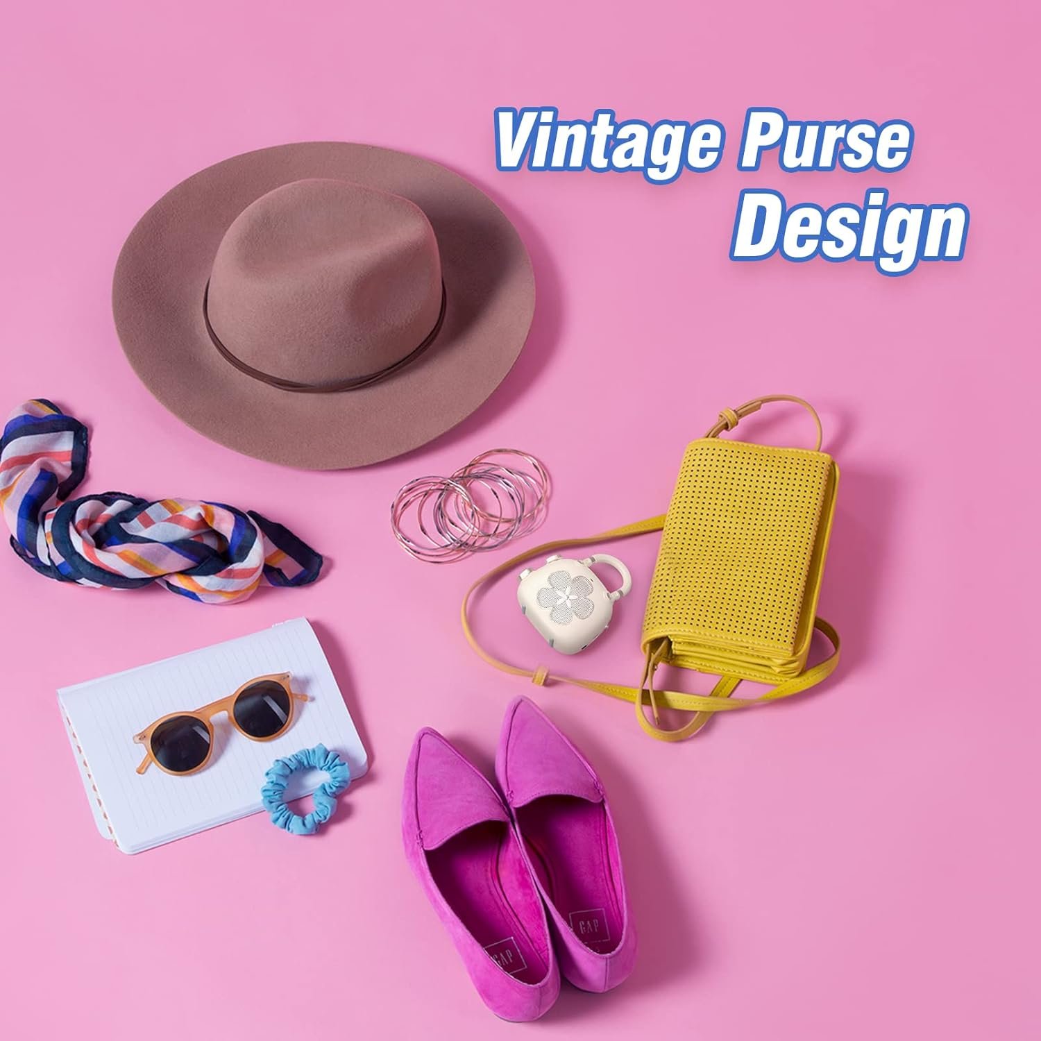 DOSS Candy Cute Bluetooth Speaker, Mini Portable Speaker with Mighty Sound, Retro Stylish Design, Adorable Speaker for Room, Desk Decoration, Present for Minors, Women-Pink - Image 6