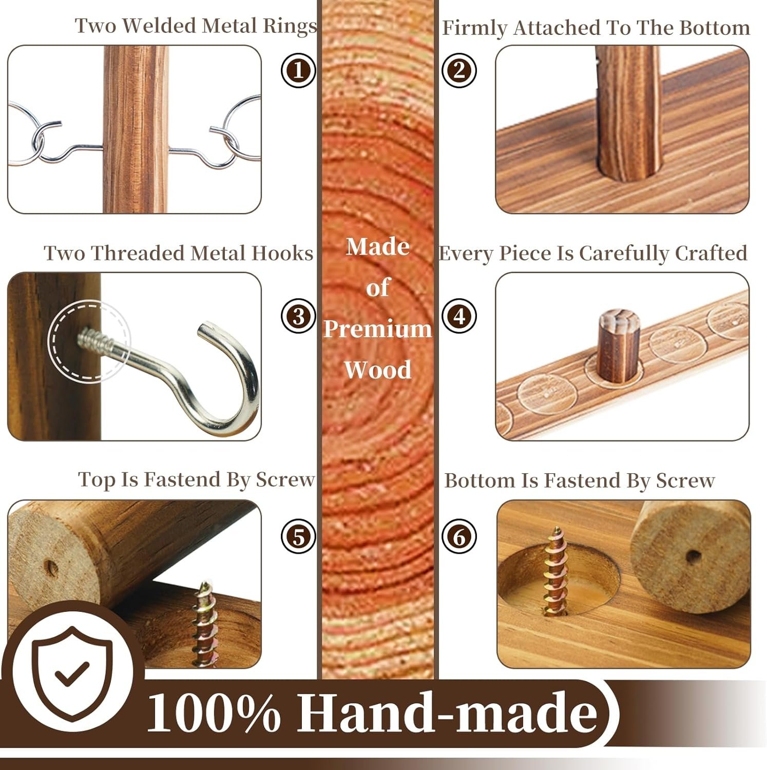 Ring toss Game, Large Base Hook and Ring Game, Hook and Ring Throwing Game for Adults Kids, Family-Friendly Indoor Holiday Fun or Outdoor Patio Games - Image 6