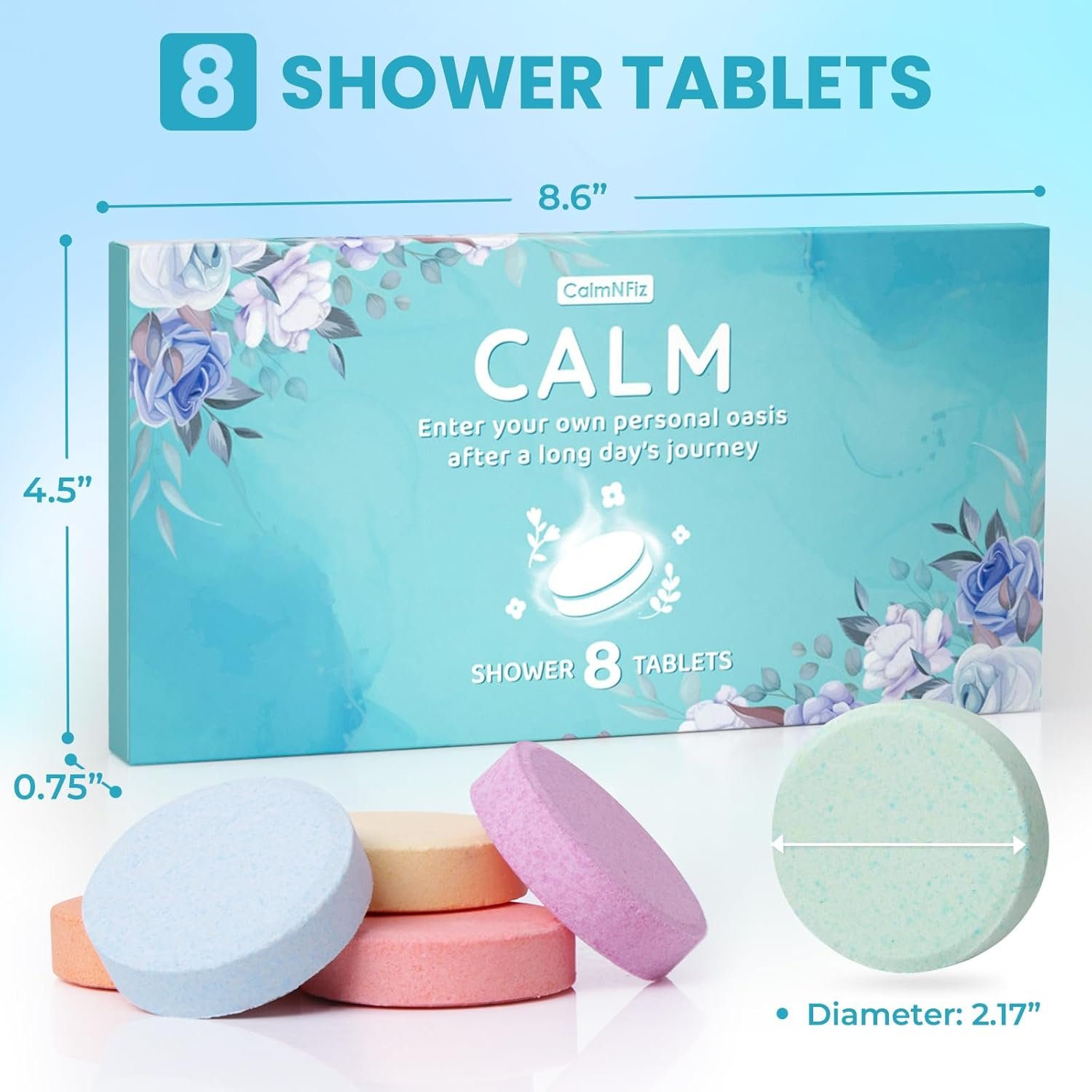 Shower Steamers 8 Pack Set Shower Bombs Tablets in Box with 8 Fragrances with Shea Butter for Self-Care & Relaxation, Idea for Women and Men - Image 3