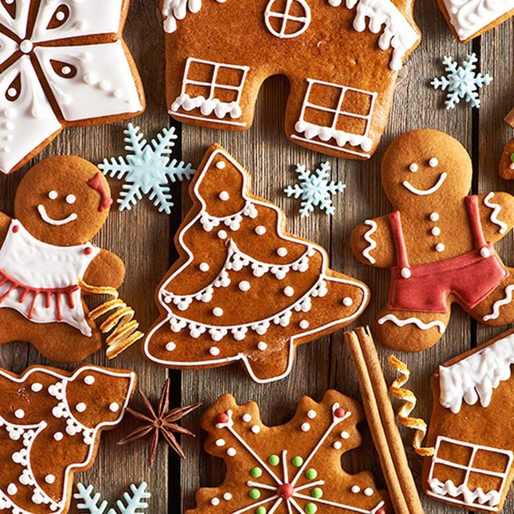 Christmas Cookie Cutter Set - 5 Piece Holiday Cookies Molds - Snowman, Christmas Tree, Gingerbread Man, Candy Cane, Snowflake - Image 5