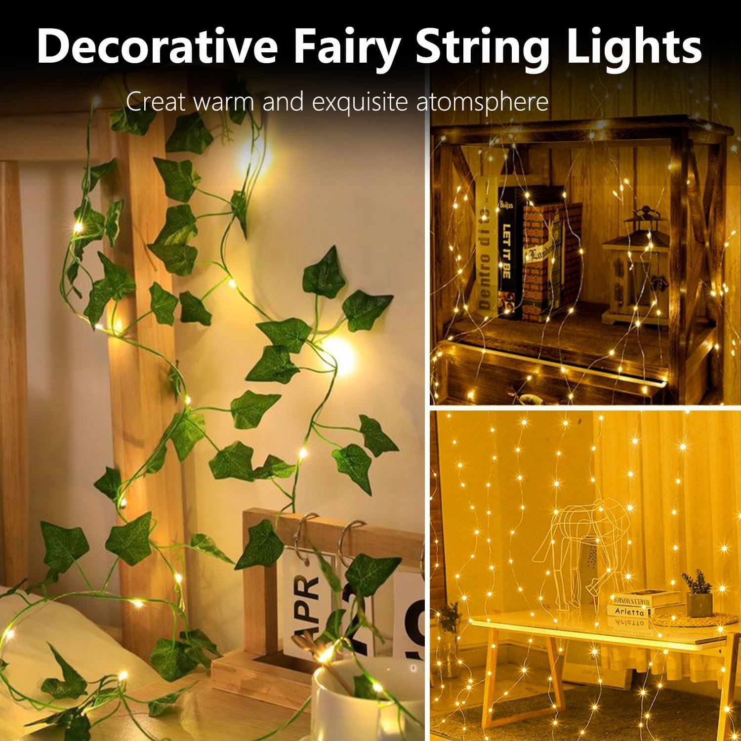 4-Pack Fairy Lights Battery Operated with Timer, Waterproof 16FT 50 LED String Lights Outdoor Indoor, Cuttable Twinkle Lights for Christmas Home Bedroom Wedding DIY Centerpiece Birthday (Warm White) - Image 6
